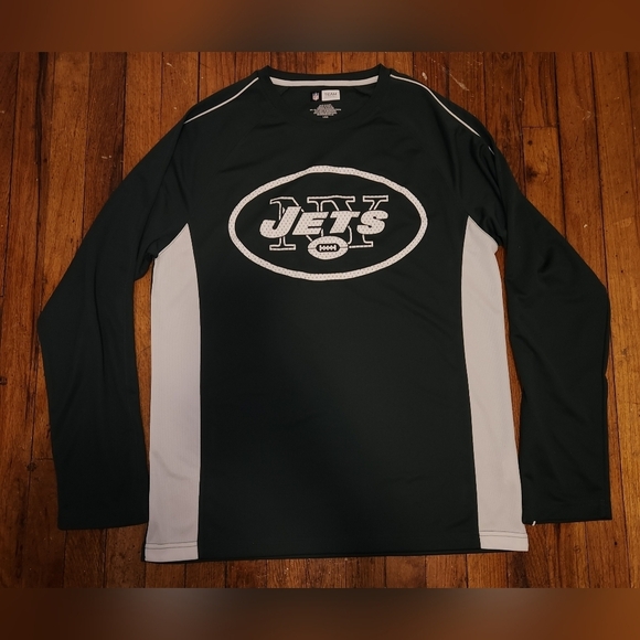 New York Jets Long Sleeve Shirt Green/White - Picture 1 of 5
